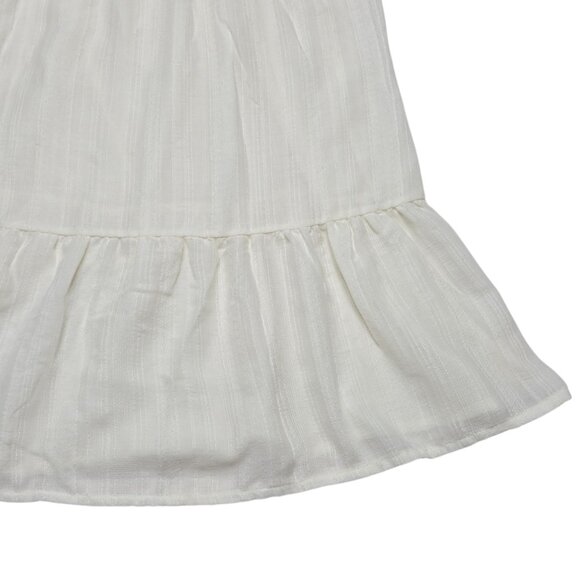 Xhilaration Dress Womens Medium Cream Sheer Babydoll Mini Y2K Boho Cottagecore - Picture 7 of 12